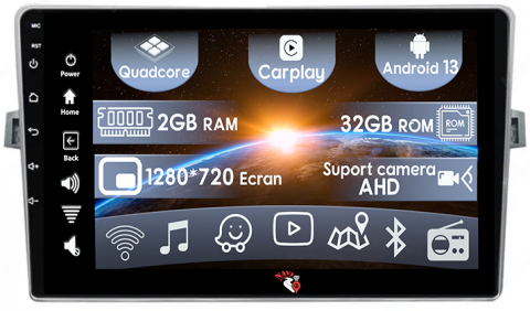 Toyota - (Resigilata) Navigatie dedicata Toyota Verso 2009-2018, 2GB RAM 32GB ROM, Quad Core, Display 9" IPS Full HD, Carplay, Android 13, Bluetooth, Magazin Play, Suport camere AHD