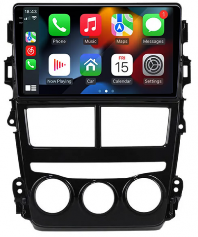 Navigatie dedicata Toyota Vios 2018-2019, 12GB RAM 256GB ROM, Android 13, Rezolutie 2K, Display QLED, 9", DSP, Carplay, Android Auto, Internet, Youtube, Waze, Wi Fi, USB [1]