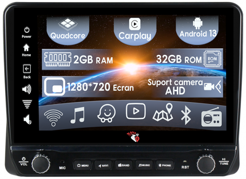 CHRYSLER - Navigatie dedicata Grand Voyager 2011-2015 cu butoane rotative model 2024, 9 Inch, 2GB RAM 32GB ROM, Quadcore, Android 13, WiFi, Bluetooth, Magazin Play
