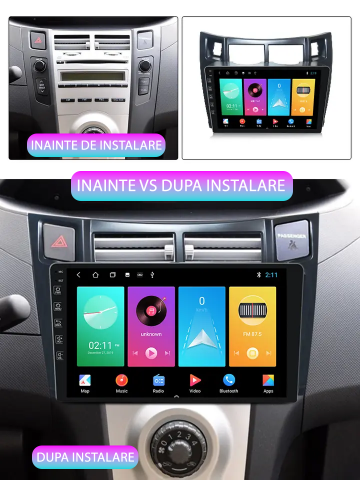 (Resigilata) Navigatie dedicata Toyota Yaris ( 2005 - 2012 ), 2GB RAM 32GB ROM, Quad Core, Display 9" IPS Full HD, Carplay, Android 13, Bluetooth, Magazin Play, Suport camere AHD [3]