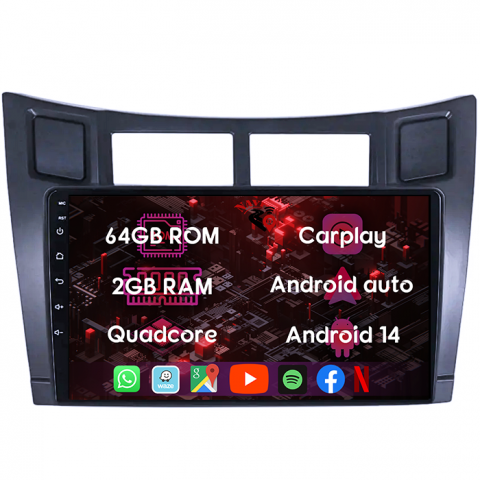 (Resigilata) Navigatie dedicata Toyota Yaris 2012-2017, Android 13, Wireless Carplay si Android auto 2 GB RAM 32 ROM, Display IPS, 9 inch, Microfon Extern [8]