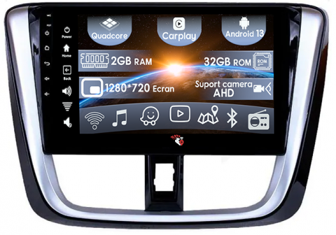Toyota - (Resigilata) Navigatie dedicata Toyota Yaris ( 2014 + ), 2GB RAM 32GB ROM, Quad Core, Display 10" IPS Full HD, Carplay, Android 13, Bluetooth, Magazin Play, Suport camere AHD