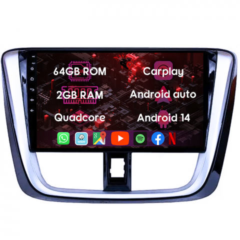 (Resigilata) Navigatie dedicata Toyota Yaris ( 2014 + ), 2GB RAM 32GB ROM, Quad Core, Display 10" IPS Full HD, Carplay, Android 13, Bluetooth, Magazin Play, Suport camere AHD [7]