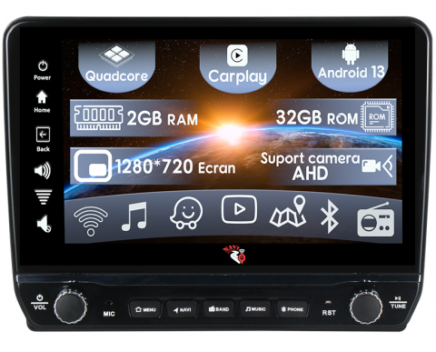 Ford - Navigatie dedicata Transit cu butoane rotative model 2024, 9 Inch, 2GB RAM 32GB ROM, Quadcore, Android 13, WiFi, Bluetooth, Magazin Play