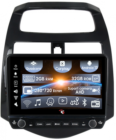 Spark 2010-2014 - Navigatie dedicata Spark 2010-2014 cu butoane rotative model 2024, 9 Inch, 2GB RAM 32GB ROM, Quadcore, Android 13, WiFi, Bluetooth, Magazin Play