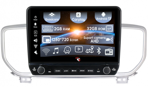 Kia - Navigatie dedicata Sportage4 KX5 2016-2018 cu butoane rotative model 2024, 9 Inch, 2GB RAM 32GB ROM, Quadcore, Android 13, WiFi, Bluetooth, Magazin Play