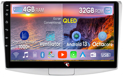 VW Passat B7 2011-2015 - Navigatie dedicata Volkswagen Passat B7 2011-2015, 4 GB RAM 32 ROM, Android 14, Display QLED 1K, 10", DSP, Carplay, Android Auto, Internet, Youtube, Waze, WI-FI, USB, Bluetooth