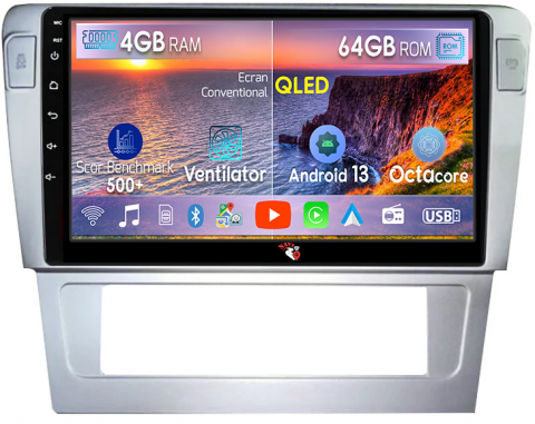 VW Passat B7 2011-2015 - Navigatie dedicata Volkswagen Passat B7, 4GB RAM 64GB ROM, Octacore, Android 14, Display QLED 9", DSP, Carplay, Android Auto, Internet, Youtube, Waze, WIFI, Bluetooth