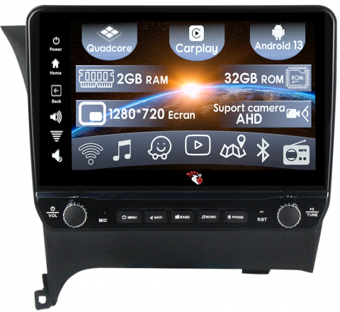 Cerato 2013-2017 - Navigatie dedicata Cerato 2013-2017 cu butoane rotative model 2024, 9 Inch, 2GB RAM 32GB ROM, Quadcore, Android 13, WiFi, Bluetooth, Magazin Play