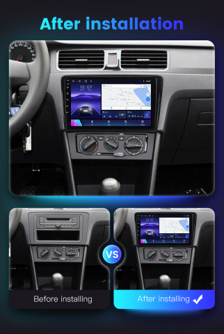 Navigatie dedicata Volkswagen Santana 2013-2017, 4GB RAM 64GB ROM, Octacore, Android 14, Display QLED 9", DSP, Carplay, Android Auto, Internet, Youtube, Waze, WIFI, Bluetooth [6]