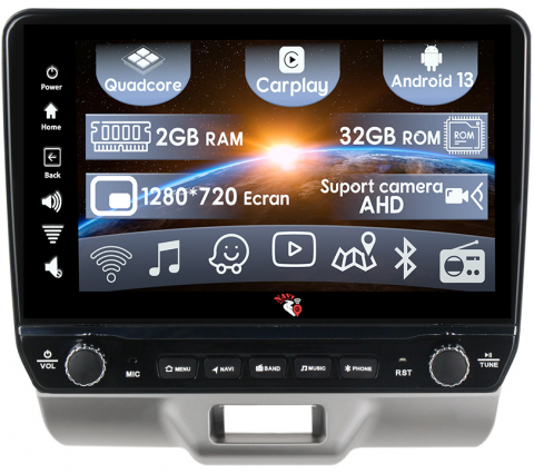 Every 2016 - Navigatie dedicata Every 2016 cu butoane rotative model 2024, 9 Inch, 2GB RAM 32GB ROM, Quadcore, Android 13, WiFi, Bluetooth, Magazin Play