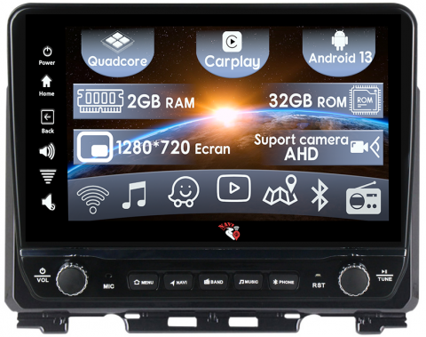 Suzuki - Navigatie dedicata Jimny 2018-2020 cu butoane rotative model 2024, 9 Inch, 2GB RAM 32GB ROM, Quadcore, Android 13, WiFi, Bluetooth, Magazin Play