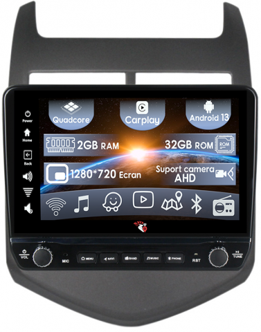 Aveo 2011-2015 - Navigatie dedicata Aveo 2011-2015 cu butoane rotative model 2024, 9 Inch, 2GB RAM 32GB ROM, Quadcore, Android 13, WiFi, Bluetooth, Magazin Play