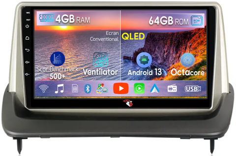 Volvo - Navigatie dedicata Volvo S40, C30, C70, 4GB RAM 64GB ROM, Octacore, Android 13, Display QLED 9", DSP, Carplay, Android Auto, Internet, Youtube, Waze, WIFI, Bluetooth