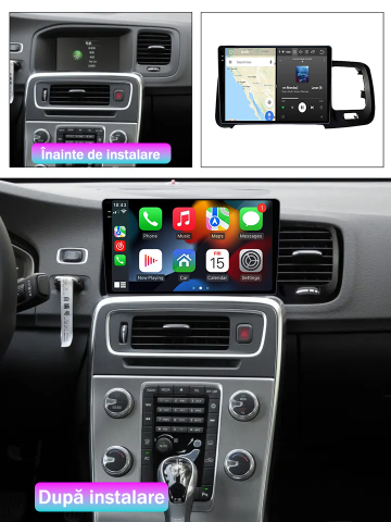 Navigatie dedicata Volvo S60 V60 2011-2020, 12GB RAM 256GB ROM, Android 13, Rezolutie 2K, Display QLED, 9", DSP, Carplay, Android Auto, Internet, Youtube, Waze, Wi Fi, USB [4]