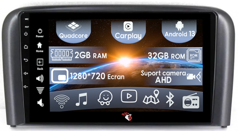 Volvo - (Resigilata) Navigatie dedicata Volvo S80, 2GB RAM 32GB ROM, Quad Core, Display 9" IPS Full HD, Carplay, Android 13, Bluetooth, Magazin Play, Suport camere AHD