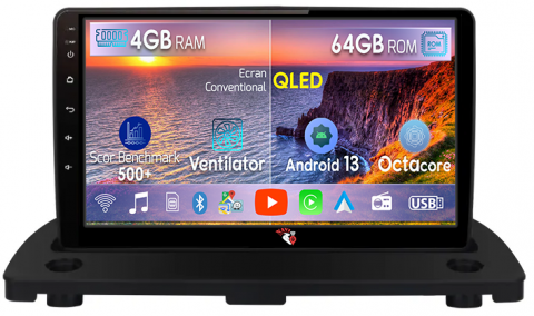Volvo - Navigatie dedicata Volvo XC90, 4GB RAM 64GB ROM, Octacore, Android 13, Display QLED 9", DSP, Carplay, Android Auto, Internet, Youtube, Waze, WIFI, Bluetooth
