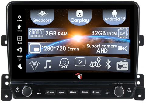 Grand Vitara (2005-2015) - Navigatie dedicata Vitara 2005-2015 cu butoane rotative model 2024, 9 Inch, 2GB RAM 32GB ROM, Quadcore, Android 13, WiFi, Bluetooth, Magazin Play