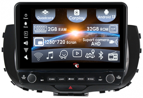 Kia - Navigatie dedicata Soul 2019-2020 cu butoane rotative model 2024, 9 Inch, 2GB RAM 32GB ROM, Quadcore, Android 13, WiFi, Bluetooth, Magazin Play