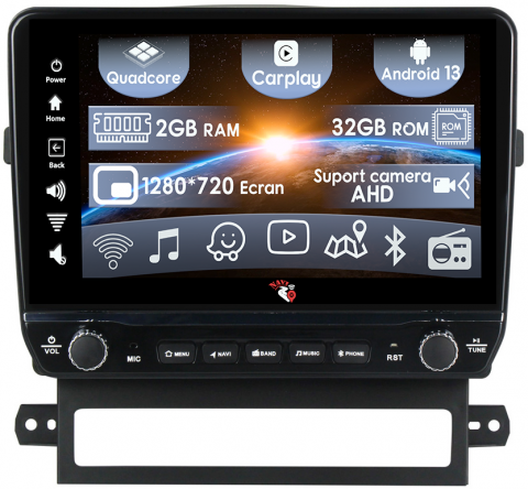 Navigatii Dedicate - Navigatie dedicata Captiva 2008-2012 cu butoane rotative model 2024, 9 Inch, 2GB RAM 32GB ROM, Quadcore, Android 13, WiFi, Bluetooth, Magazin Play