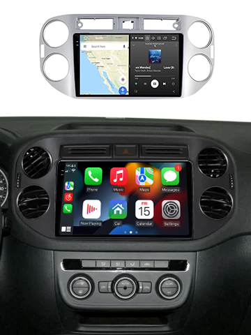 Navigatie dedicata Volkswagen Tiguan 2007-2016, Golf 5/6+, Silver, 12GB RAM 256GB ROM, Android 14, Rezolutie 2K, Display QLED, 9", DSP, Carplay, Android Auto, Internet, Youtube, W [4]