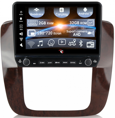 Navigatii Dedicate - Navigatie dedicata Tahoe 2012 cu butoane rotative model 2024, 9 Inch, 2GB RAM 32GB ROM, Quadcore, Android 13, WiFi, Bluetooth, Magazin Play