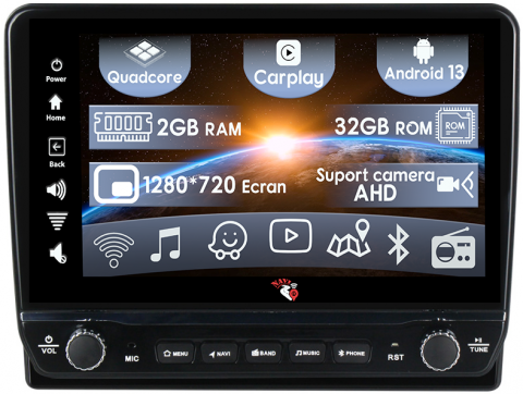 Citroen - Navigatie dedicata Citroen C5 2009 cu butoane rotative model 2024, 10 Inch, 2GB RAM 32GB ROM, Quadcore, Android 13, WiFi, Bluetooth, Magazin Play