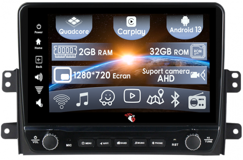 SX4 2006-2014 - Navigatie dedicata SX4 2006-2014 cu butoane rotative model 2024, 9 Inch, 2GB RAM 32GB ROM, Quadcore, Android 13, WiFi, Bluetooth, Magazin Play