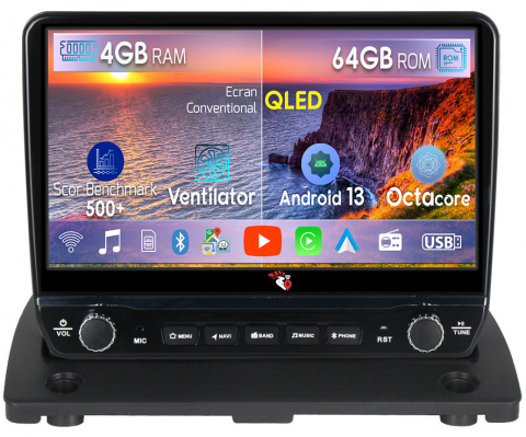 XC90 2002-2014 - Navigatie dedicata XC90 2002-2014 cu butoane rotative model 2024, 4 GB RAM 64 ROM, Quadcore, Android 13, Display QLED, 9", DSP, Carplay, Android Auto, Internet, Youtube , Waze ,