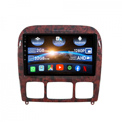 Mercedes-Benz - (Resigilata) Navigatie dedicata Mercedes-Benz S-class, 2 GB RAM 32GB ROM, Android 13, Display IPS, 9", DSP, Carplay, Android Auto, Internet, Youtube , Waze , Wi Fi , Usb , Bluetooth