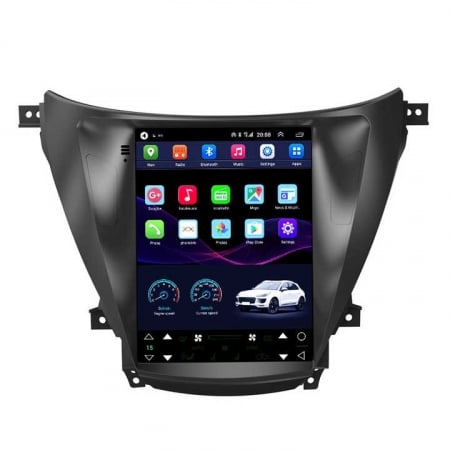 Hyundai - Navigatie dedicata Hyundai Elantra 2012-2015 Tesla Style, Tesla Style, 8GB RAM 128GB ROM, Octacore, Android 14, Display QLED 9.7”, Suporta camera 360º, DSP, Carplay&Android Auto, SIM 4G, Ventilator Ac