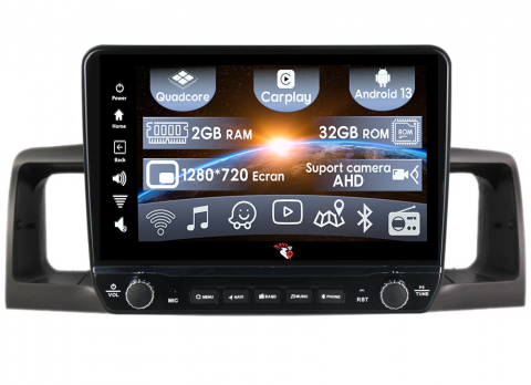 Corolla 2000-2004 - Navigatie dedicata Corolla 2000-2004 cu butoane rotative model 2024, 9 Inch, 2GB RAM 32GB ROM, Quadcore, Android 13, WiFi, Bluetooth, Magazin Play