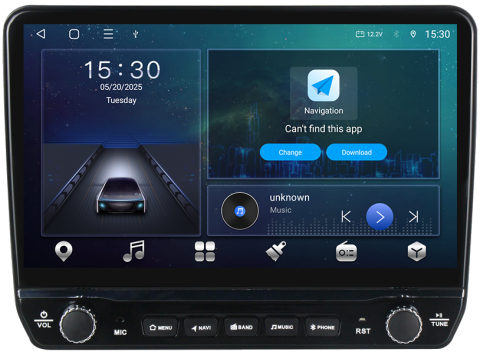 Navigatie GPS NAVI-IT Universala Tesla cu butoane rotative model 2024, 4GB RAM 64GB ROM, Procesor Quadcore, Android 14, Display QLED 10", DSP, Carplay&Android Auto [5]