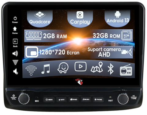 Epica 2006-2011 - Navigatie dedicata Epica 2006-2011 cu butoane rotative model 2024, 9 Inch, 2GB RAM 32GB ROM, Quadcore, Android 13, WiFi, Bluetooth, Magazin Play