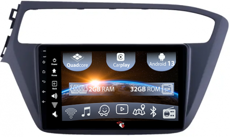 I20 2017-2018 - (Resigilata) Navigatie dedicata Hyundai I20 2017-2018 , Android 13, Wireless Carplay si Android auto 2 GB RAM 32 ROM, Display IPS, 9 inch, Microfon Extern