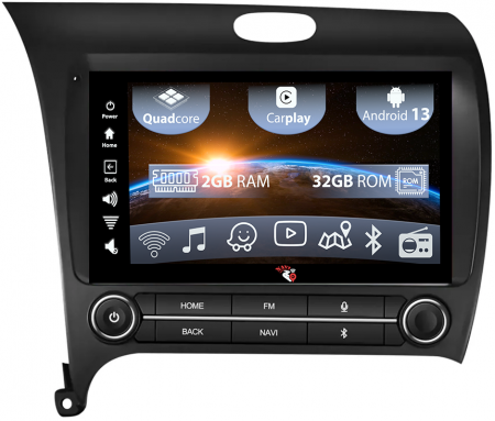KIA K3 2013-2018 - (Resigilata) Navigatie dedicata KIA K3 2013-2018 , Android 13, Wireless Carplay si Android auto 2 GB RAM 32 ROM, Display IPS, 9 inch, Microfon Extern