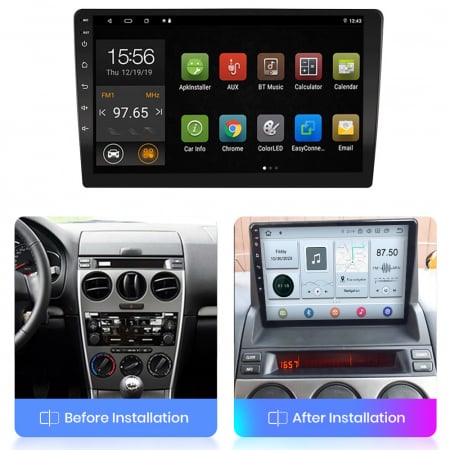 Navigatie dedicata Mazda 6 2002-2009, 4GB RAM 64GB ROM, Octacore, Android 13, Display QLED 9", DSP, Carplay, Android Auto, Internet, Youtube, Waze, WIFI, Bluetooth [3]