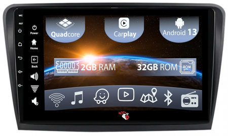 Skoda - (Resigilata) Navigatie dedicata Skoda Superb 2 2008-2015, 2 GB RAM, 32 GB ROM, Android 13, Ecran 10 inch, Procesor Quad Core, Aplicatii, Internet, Waze, Bluetooth, WI-FI