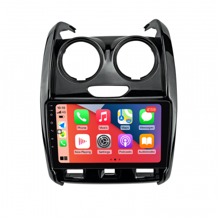 Duster 2015-2020 - Navigatie dedicata Renault Duster 2015-2020 Lada Largus 2021, 8GB RAM 128GB ROM, Octacore, Platforma TS18, Android 13, Display QLED 9”, Suporta camera 360º, DSP, Carplay&Android Auto, SIM 4G, Ventilat