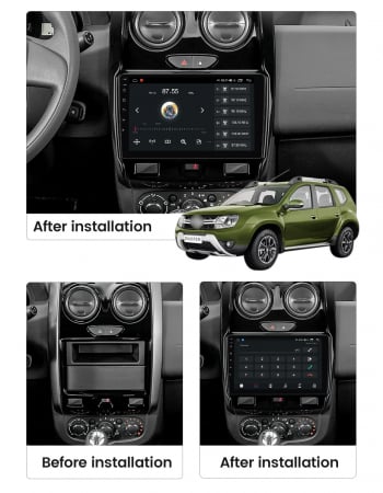 Navigatie dedicata Renault Duster 2015-2020 Lada Largus 2021, 4GB RAM 32GB ROM, Octacore, Android 14, Display QLED 1K 9", DSP, Carplay&Android Auto, SIM 4G, Bluetooth, Ventilator Activ [4]
