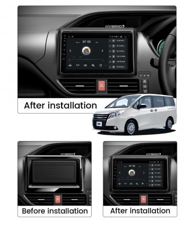 Navigatie dedicata Toyota Noah 2014-2020, 4GB RAM 32GB ROM, Octacore, Android 14, Display QLED 1K 9", DSP, Carplay&Android Auto, SIM 4G, Bluetooth, Ventilator Activ [4]
