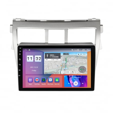 Navigatie dedicata Toyota Vios 2007-2012, 4GB RAM 32GB ROM, Octacore, Android 14, Display QLED 1K 9", DSP, Carplay&Android Auto, SIM 4G, Bluetooth, Ventilator Activ [2]