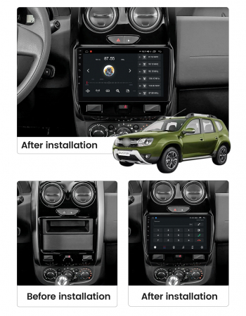 Navigatie dedicata Renault Duster 2015-2020 Lada Largus 2021, 4GB RAM 64GB ROM, Octacore, Android 13, Display QLED 9", DSP, Carplay, Android Auto, Internet, Youtube, Waze, WIFI, Bluet [4]