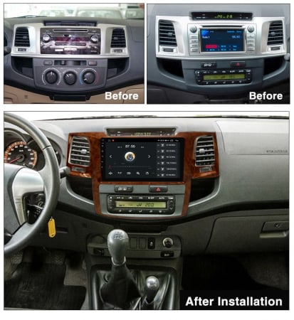 Navigatie dedicata Toyota Fortuner Hilux 2004-2014, 4GB RAM 64GB ROM, Octacore, Android 13, Display QLED 9", DSP, Carplay, Android Auto, Internet, Youtube, Waze, WIFI, Bluetooth [4]