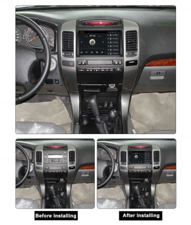 Navigatie dedicata Toyota Prado 2002-2009, 4GB RAM 64GB ROM, Octacore, Android 13, Display QLED 9", DSP, Carplay, Android Auto, Internet, Youtube, Waze, WIFI, Bluetooth [4]