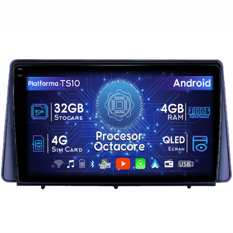 Focus 2019 - Navigatie NAVI-IT compatibil cu Ford Focus 2019+, 4GB RAM 32GB ROM, Octacore, Android 14, Display QLED 1K 9", DSP, Carplay&Android Auto, SIM 4G, Bluetooth, Ventilator Activ
