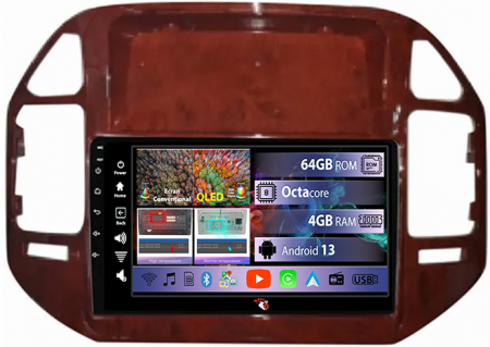 Pajero V73 - Navigatie dedicata Mitsubishi Pajero V73 2004-2011, 4GB RAM 64GB ROM, Octacore, Android 13, Display QLED 9", DSP, Carplay, Android Auto, Internet, Youtube, Waze, WIFI, Bluetooth
