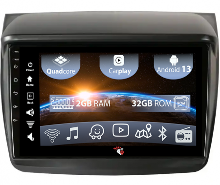 Mitsubishi - (Resigilata) Navigatie dedicata Mitsubishi Pajero Sport 2014+, 2 GB RAM 32GB ROM, Android 13, Display IPS, 9", DSP, Carplay, Android Auto, Internet, Youtube , Waze , WI-FI , USB , Bluetooth