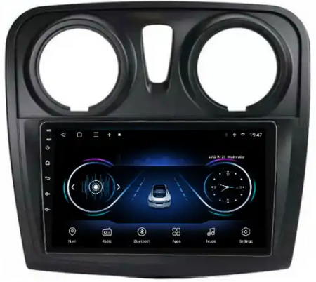 Sandero Dacia Duster Captur Lada Xray - Navigatie dedicata Renault Sandero 2017+, 8GB RAM 128GB ROM, Octacore, Platforma TS18, Android 13, Display QLED 9”, Suporta camera 360º, DSP, Carplay&Android Auto, SIM 4G, Ventilator Activ