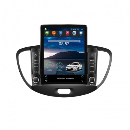 Navigatii Dedicate - Navigatie dedicata Tesla Style Hyundai i 10 2007-2013, 4GB RAM 64GB ROM, Tesla Style, ANDROID 13, Carplay & Android Auto, 9.7 inch, Internet, Aplicatii, Waze, GPS